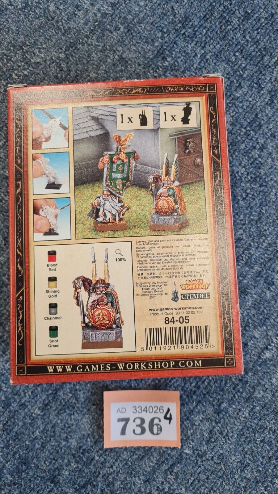 Warhammer Fantasy Dwarf Lord And Standard Bearer Metal