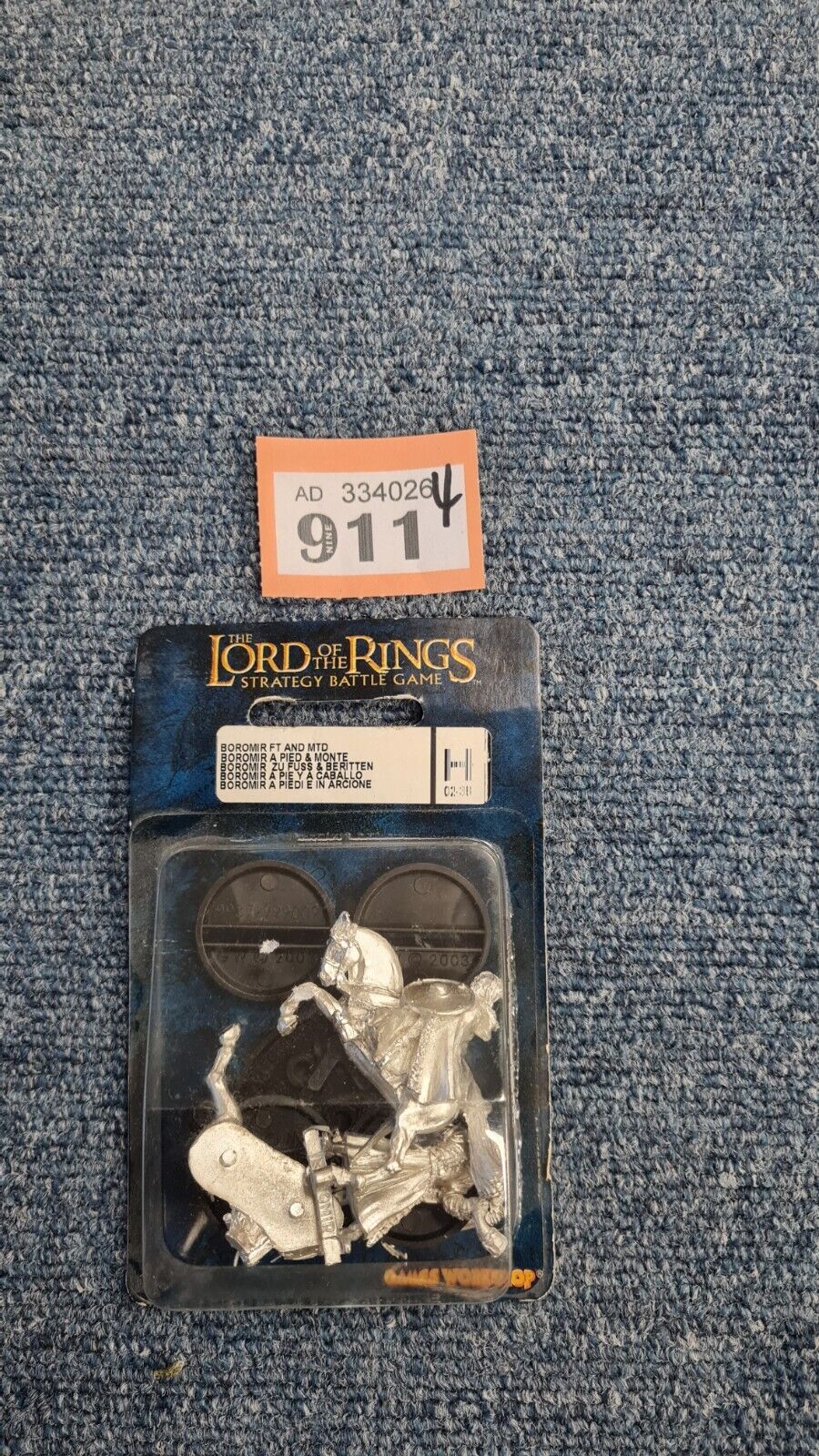 Warhammer Lotr Boromir On Foot And Mounted Blister Pack