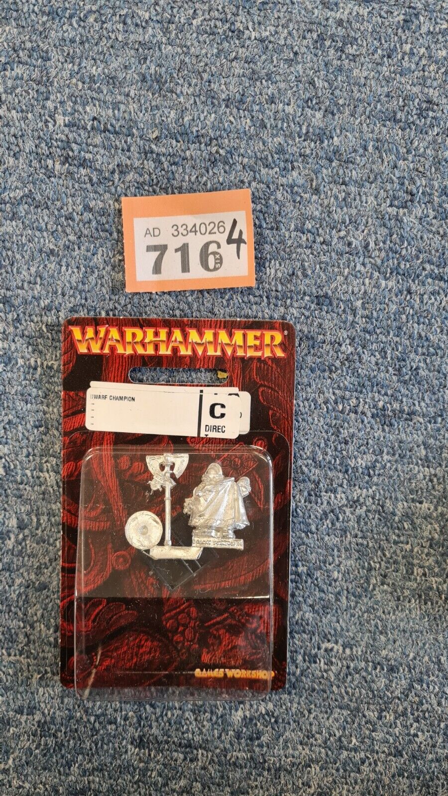 Warhammer Fantasy Dwarf Champion Blister Pack New