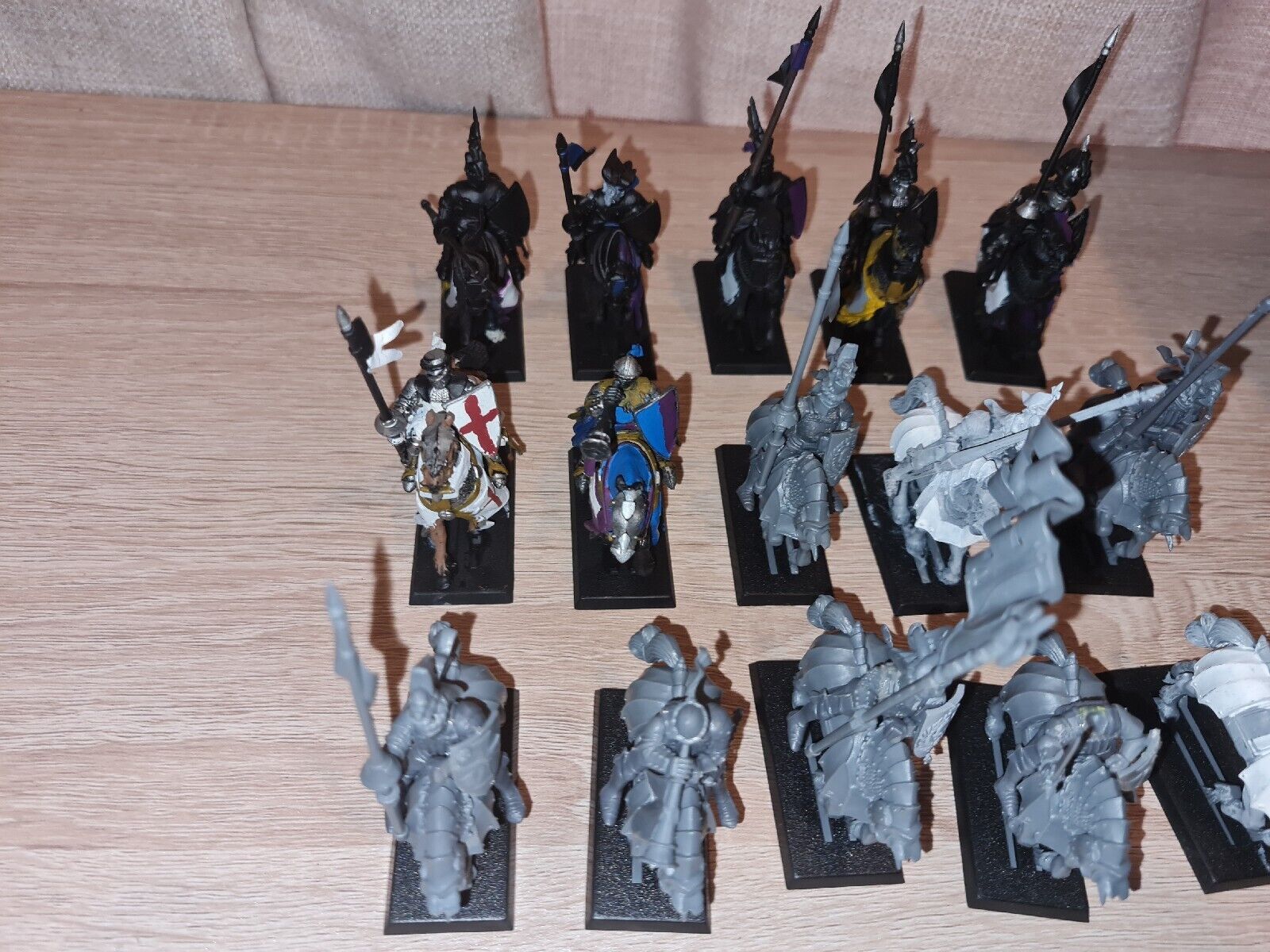 Warhammer Bretonnian Knights Of The Realm X 7 + 9 Empire Kngiths/Bret Riders