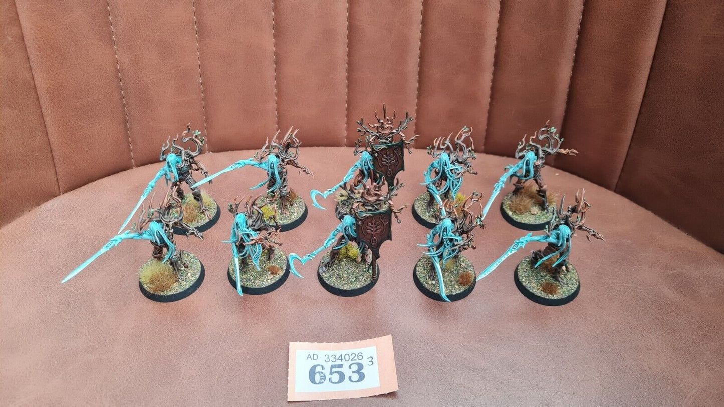 Warhammer Aos Sylvaneth Tree Revenants X 10 Nicely Painted