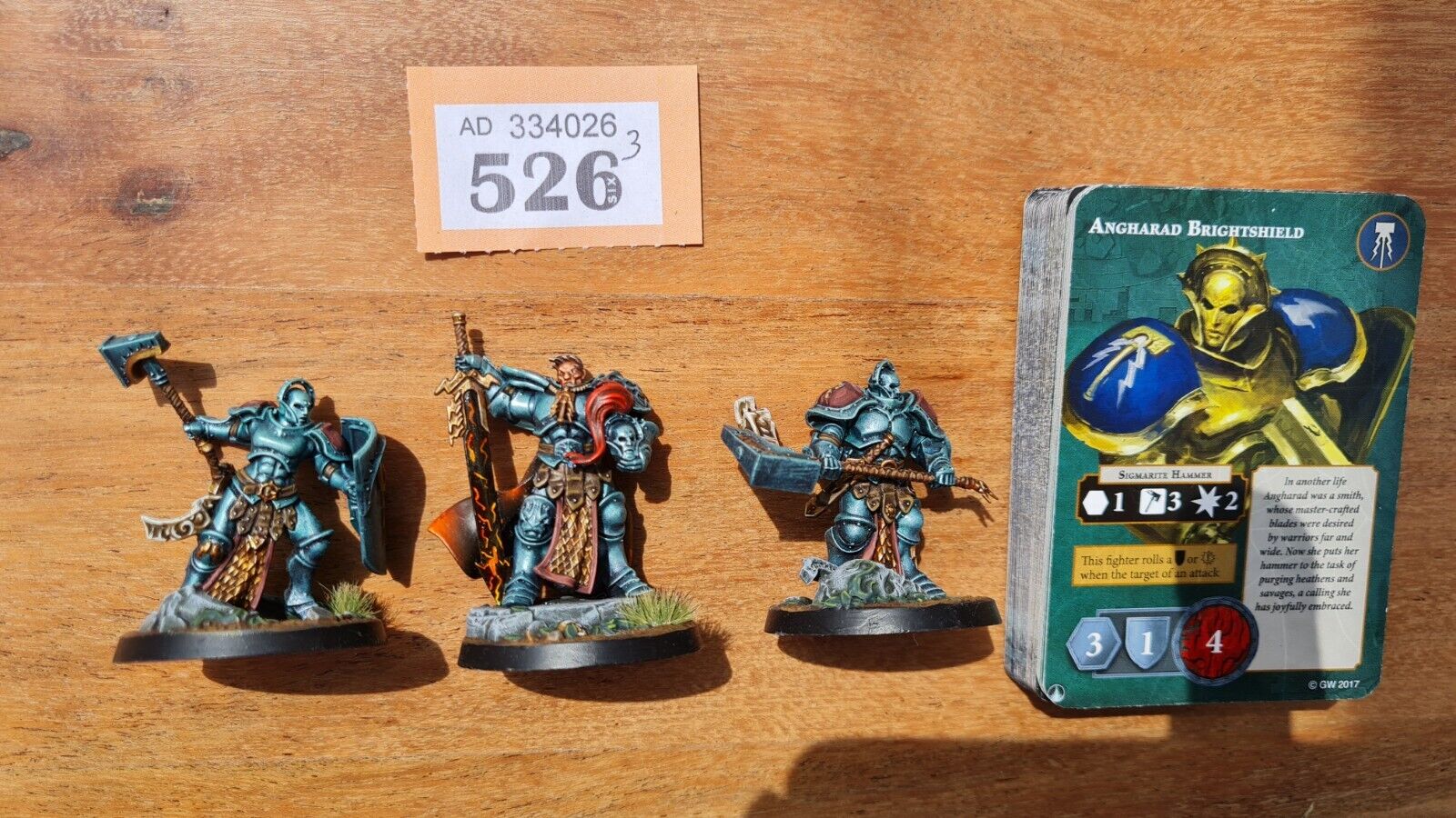 Warhammer Stormcast Warband Steelharts Champions Nicely Painted