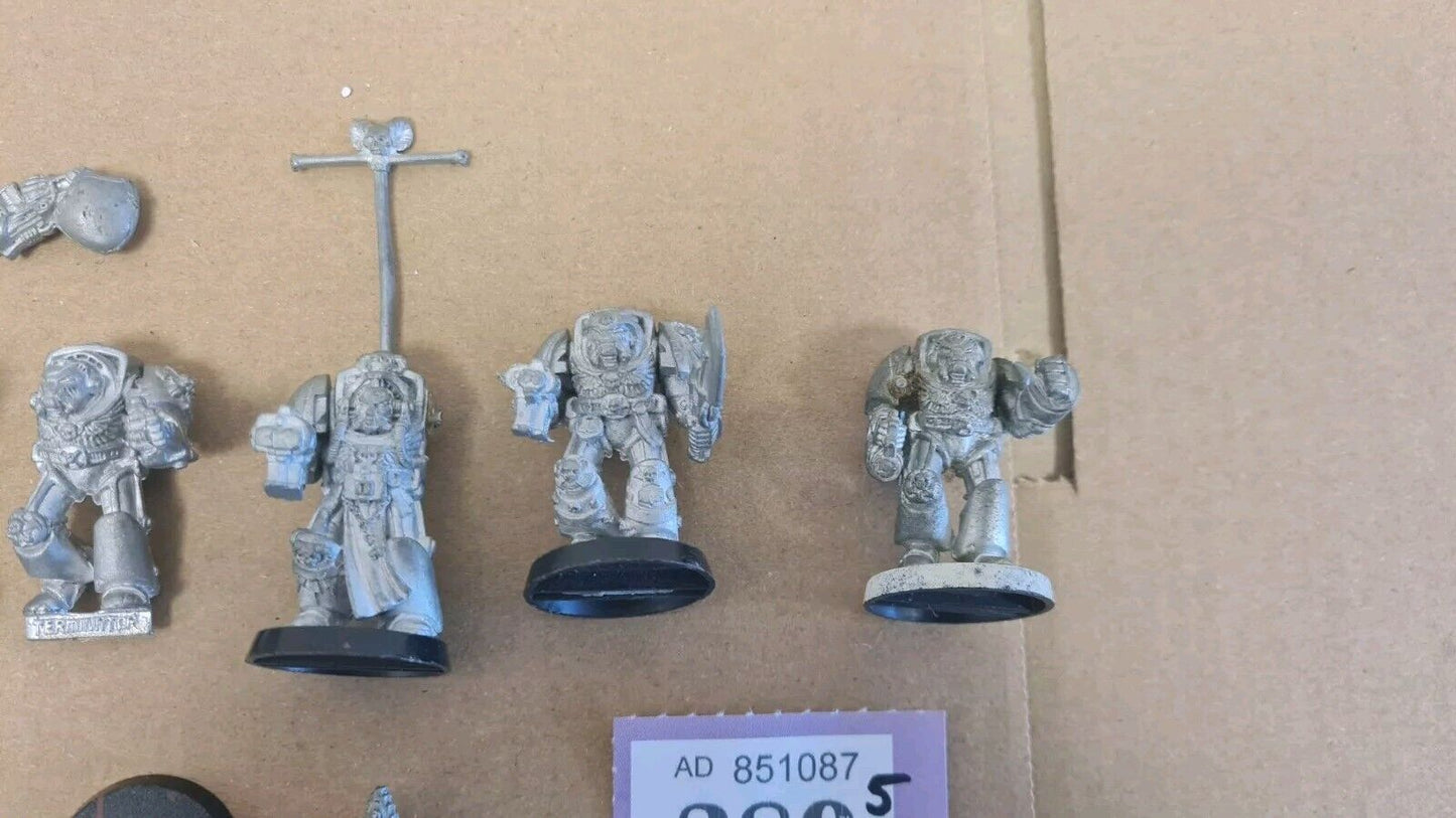 Warhammer 40k Space Marine Terminators X 5 Metal Oop