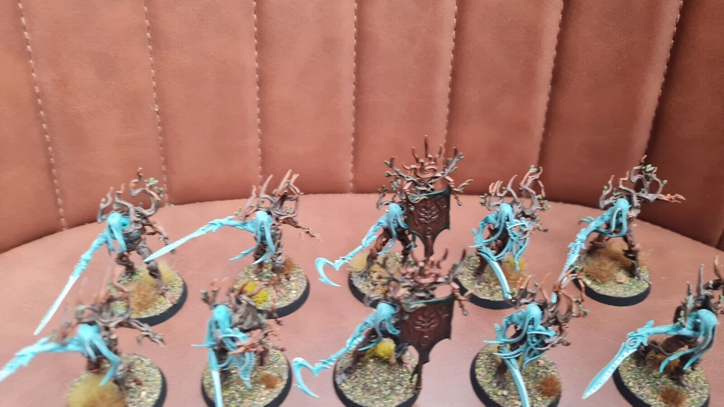 Warhammer Aos Sylvaneth Tree Revenants X 10 Nicely Painted