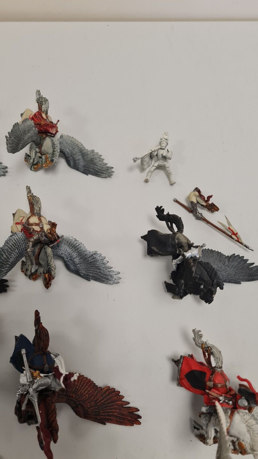 Warhammer The Old World Bretonnian Pegasus Knighrs X 8 Meed A Little Work