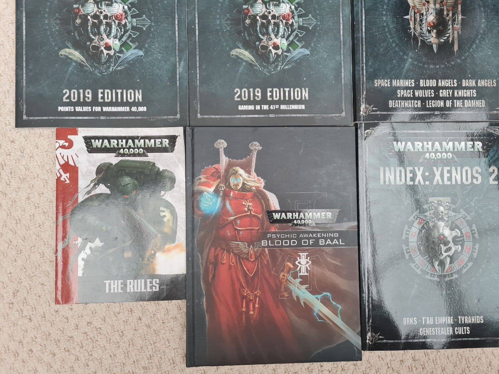 Warhammer 40k Book Collection, Blood Of Baal, Rulebook Ect..