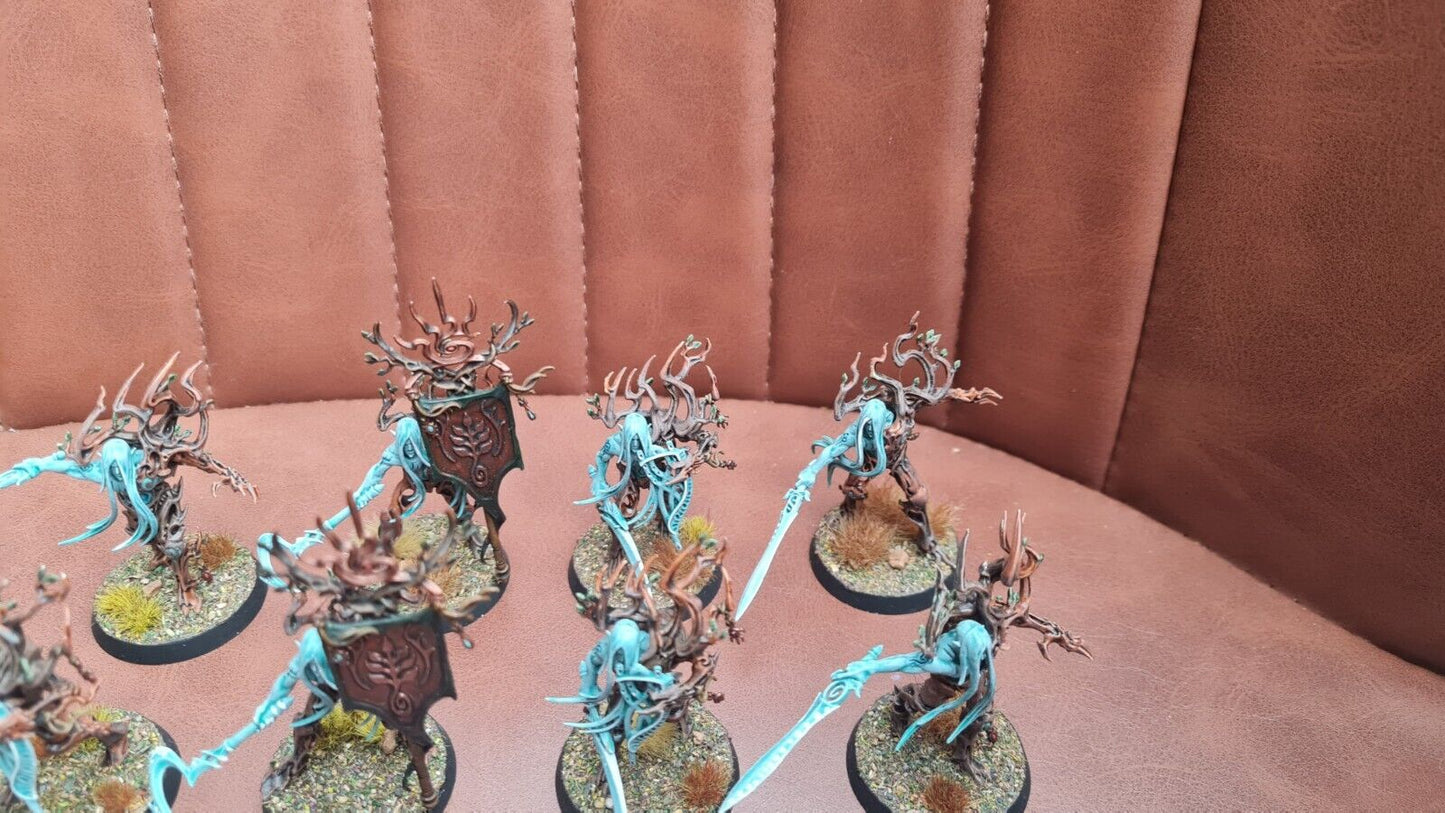 Warhammer Aos Sylvaneth Tree Revenants X 10 Nicely Painted