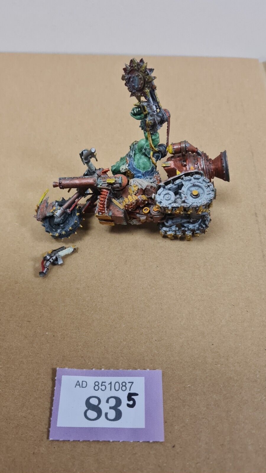 Warhammer 40k Forgeworld Ork Boss On Warbike Nicely Painted