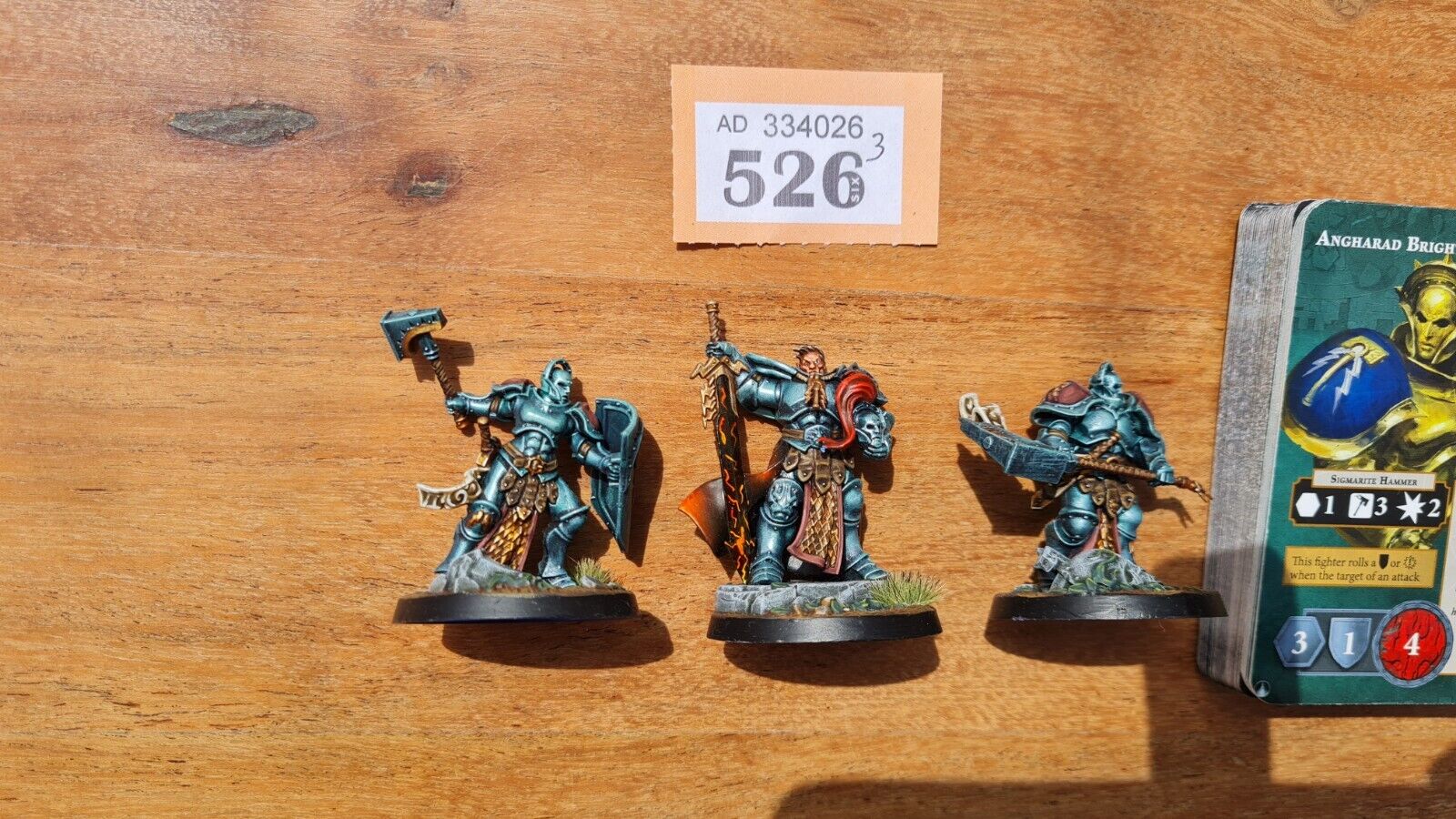 Warhammer Stormcast Warband Steelharts Champions Nicely Painted