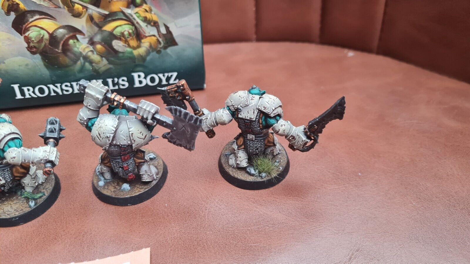 Warhammer Ironskulls Boyz Well Painted With Cards