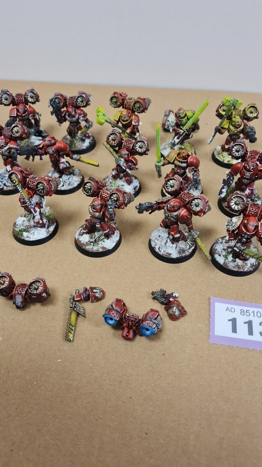 Warhammer 40k Blood Angel Assault Marines X 14 Oop Nicely Painted