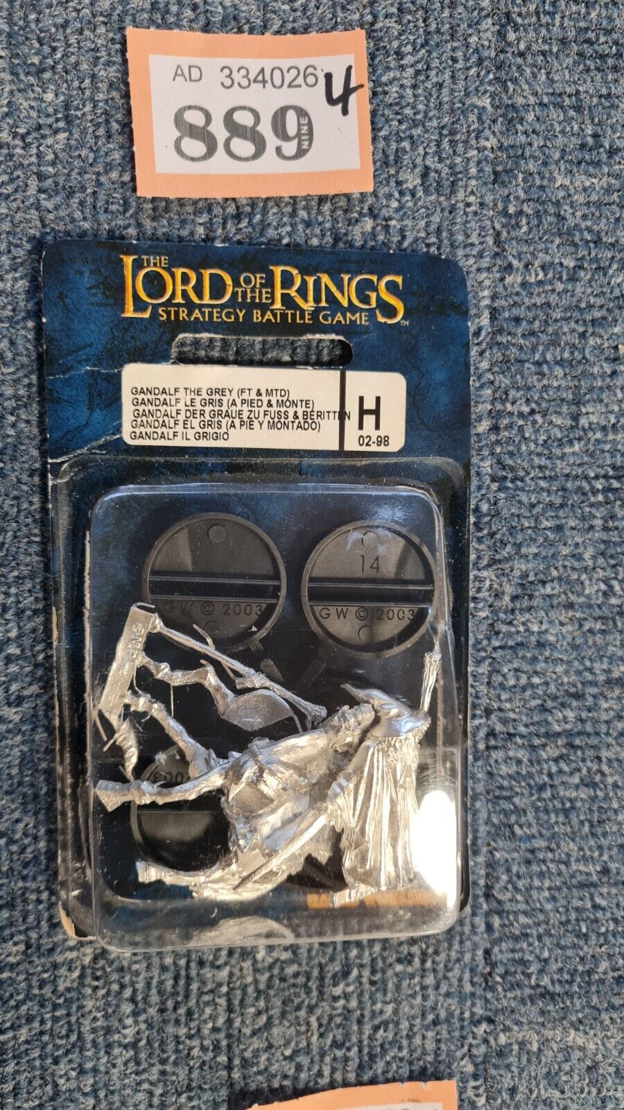 Warhammer Lotr Gabdalf The Grey On Foot And Mounted Blister Pack