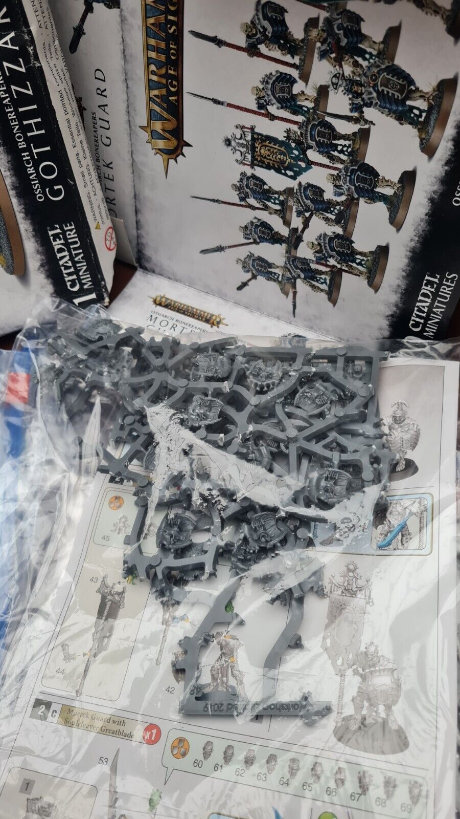 Warhammer Aos Ossiarch Bonereaper Mortek Guard + Gothizzar Harvester