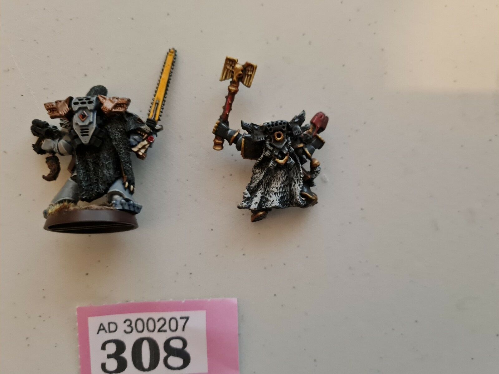 Warhammer 40k Space Wolfs Ragnar Blackmane + Ulrik The Slayer Nicely Painted met