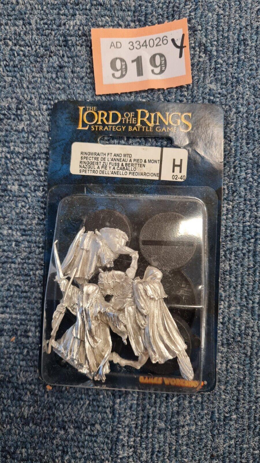 Warhammer Lotr Ringwraith On Foot And Mounted Blister Pack New