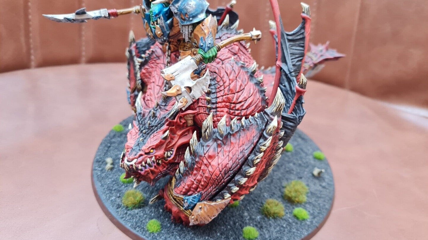 Warhammer Orruk Warclans Megaboss On Maw-krusha Nicely Painted