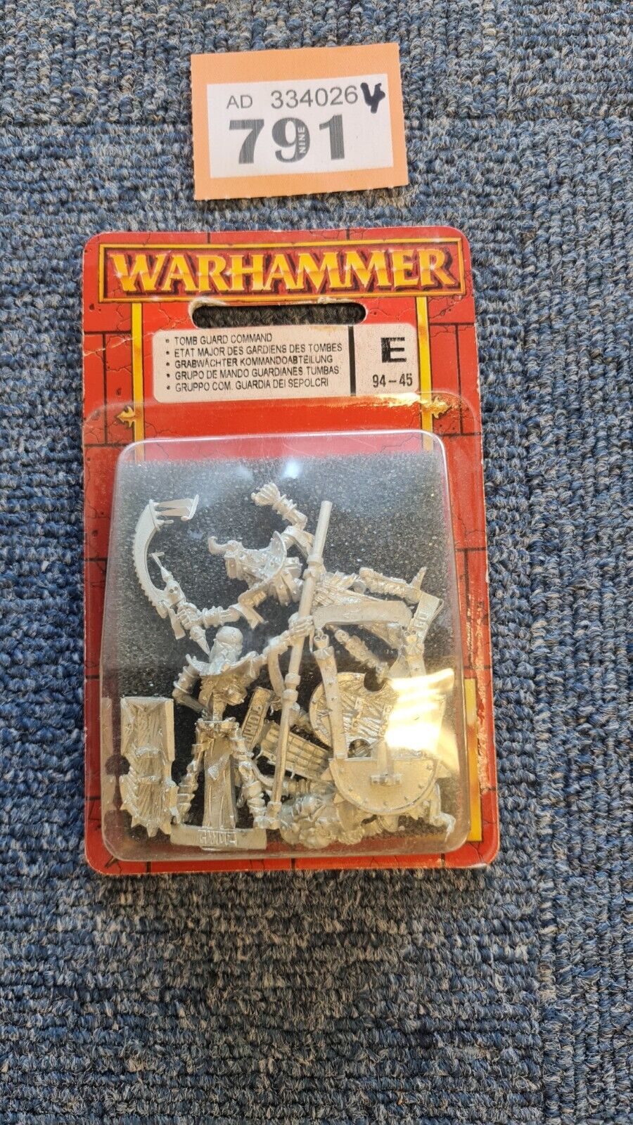 Warhammer Fantasy Tomb Guard Commanf Metal Blister Pack