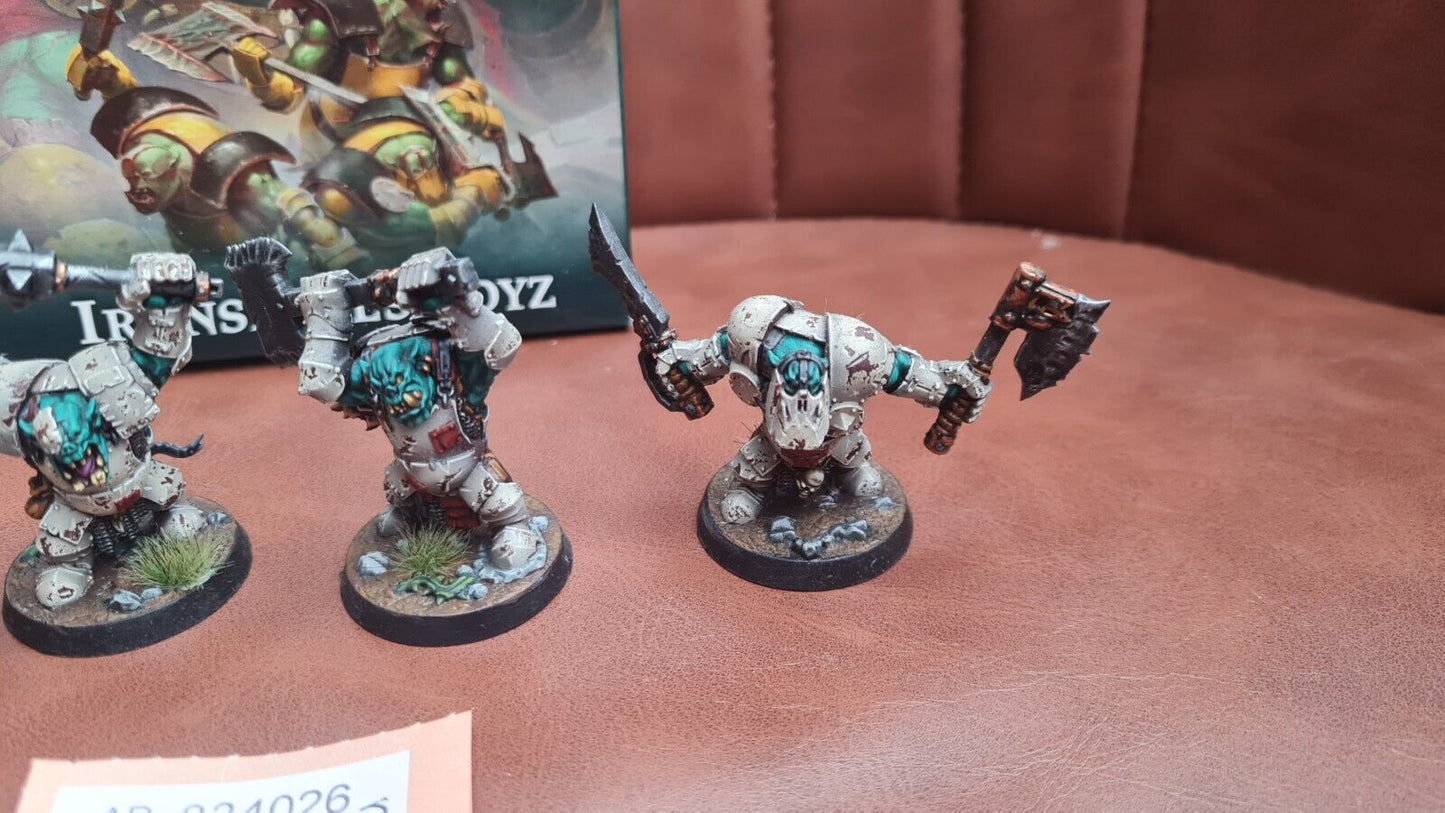 Warhammer Ironskulls Boyz Well Painted With Cards