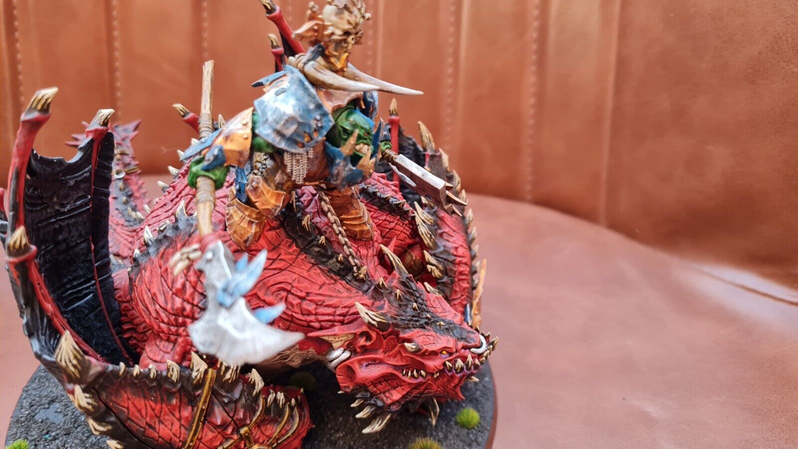 Warhammer Orruk Warclans Megaboss On Maw-krusha Nicely Painted