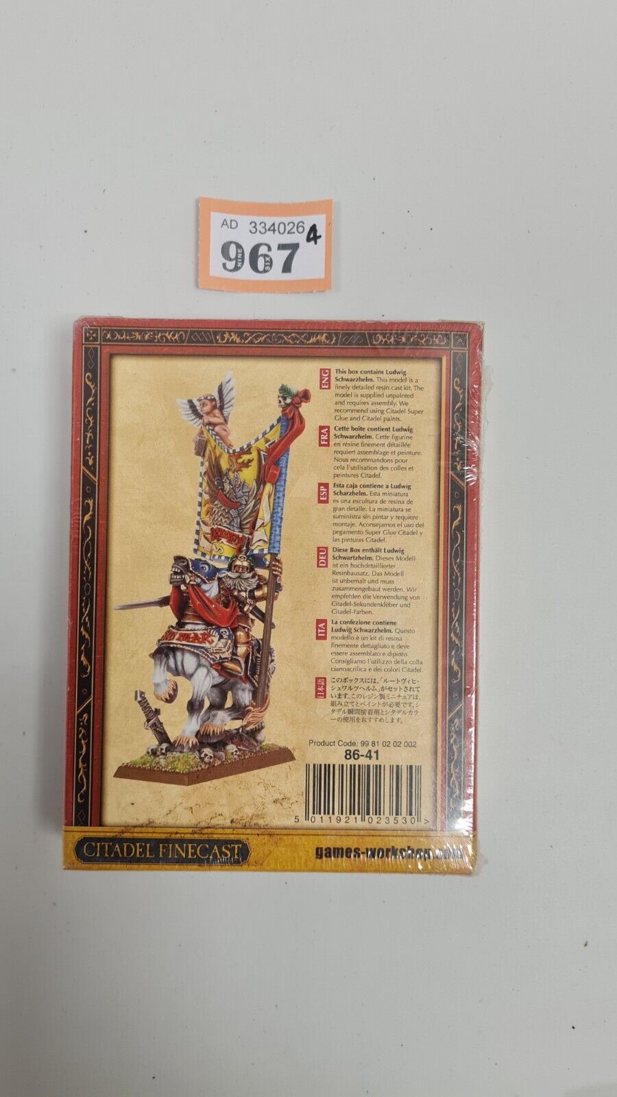 Warhammer Fantasy Ludwig Schwarzhelm Finecast Sealed