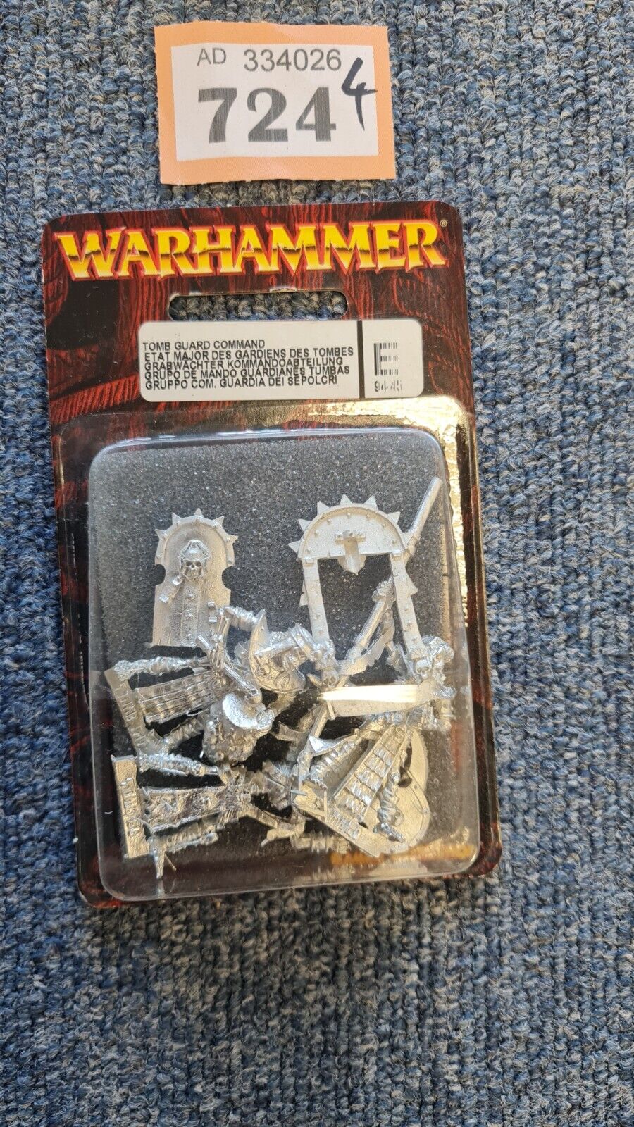 Warhammer Fantasy Tomb Guard Commanf Metal Blister Pack