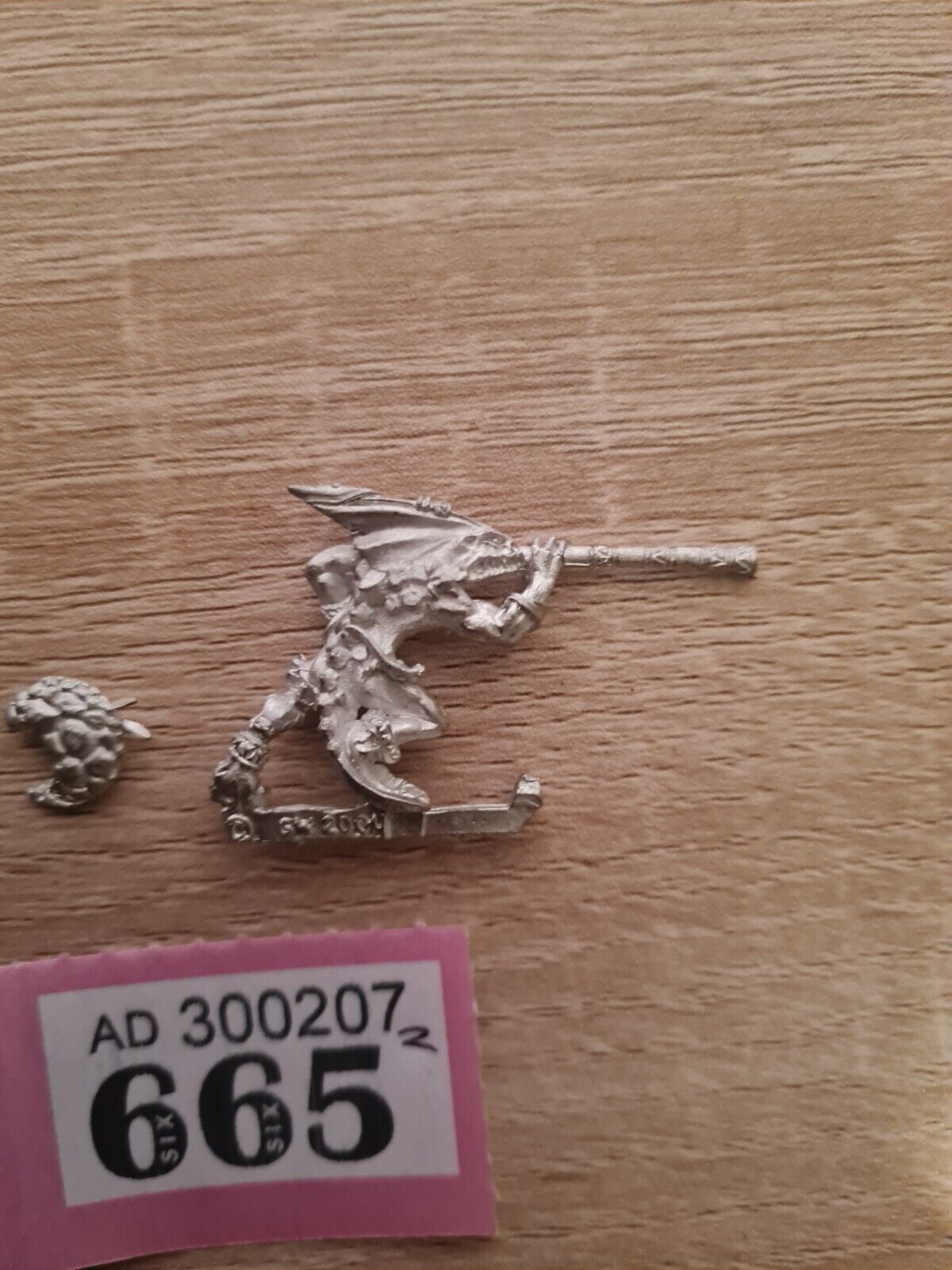 Warhammer Lizadsmen Skink Chief With Blowpipe And Shield Metal Oop