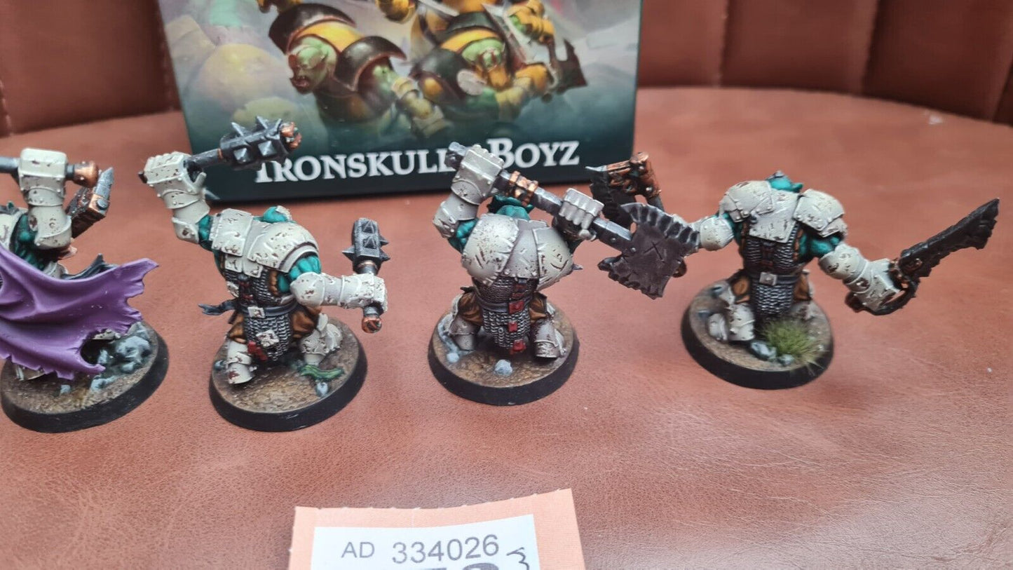 Warhammer Ironskulls Boyz Well Painted With Cards