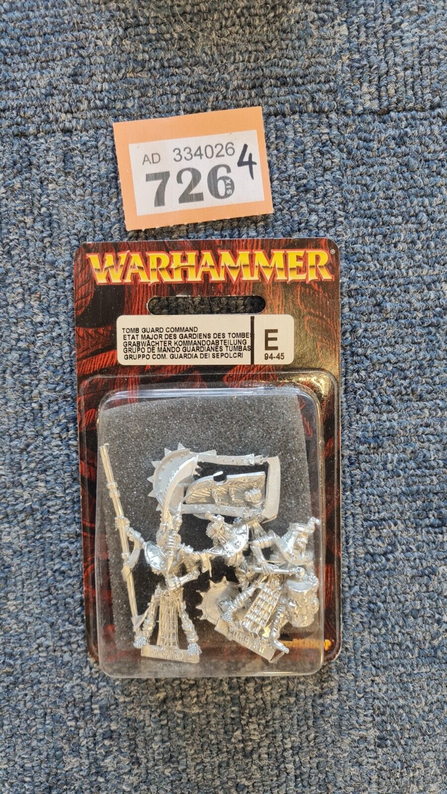 Warhammer Fantasy Tomb Guard Commanf Metal Blister Pack