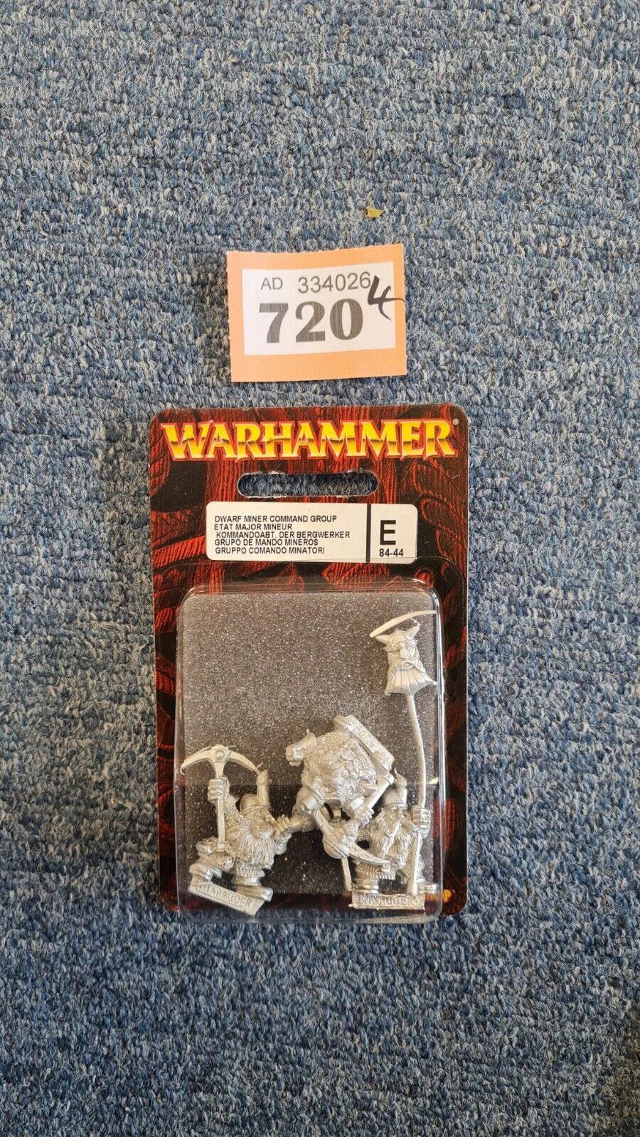 Warhammer Fantasy Dwarf Miner Command In Blister