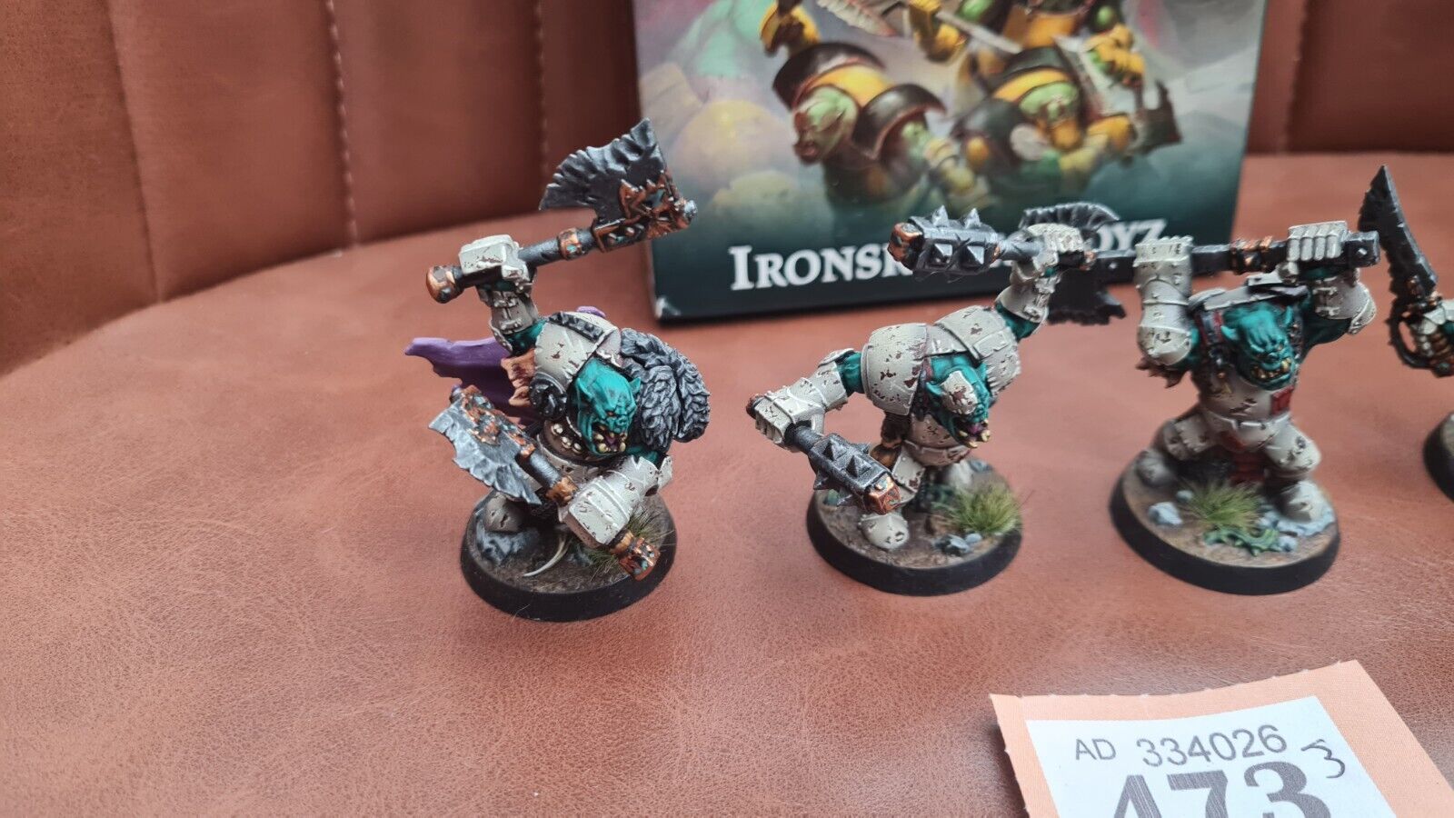 Warhammer Ironskulls Boyz Well Painted With Cards