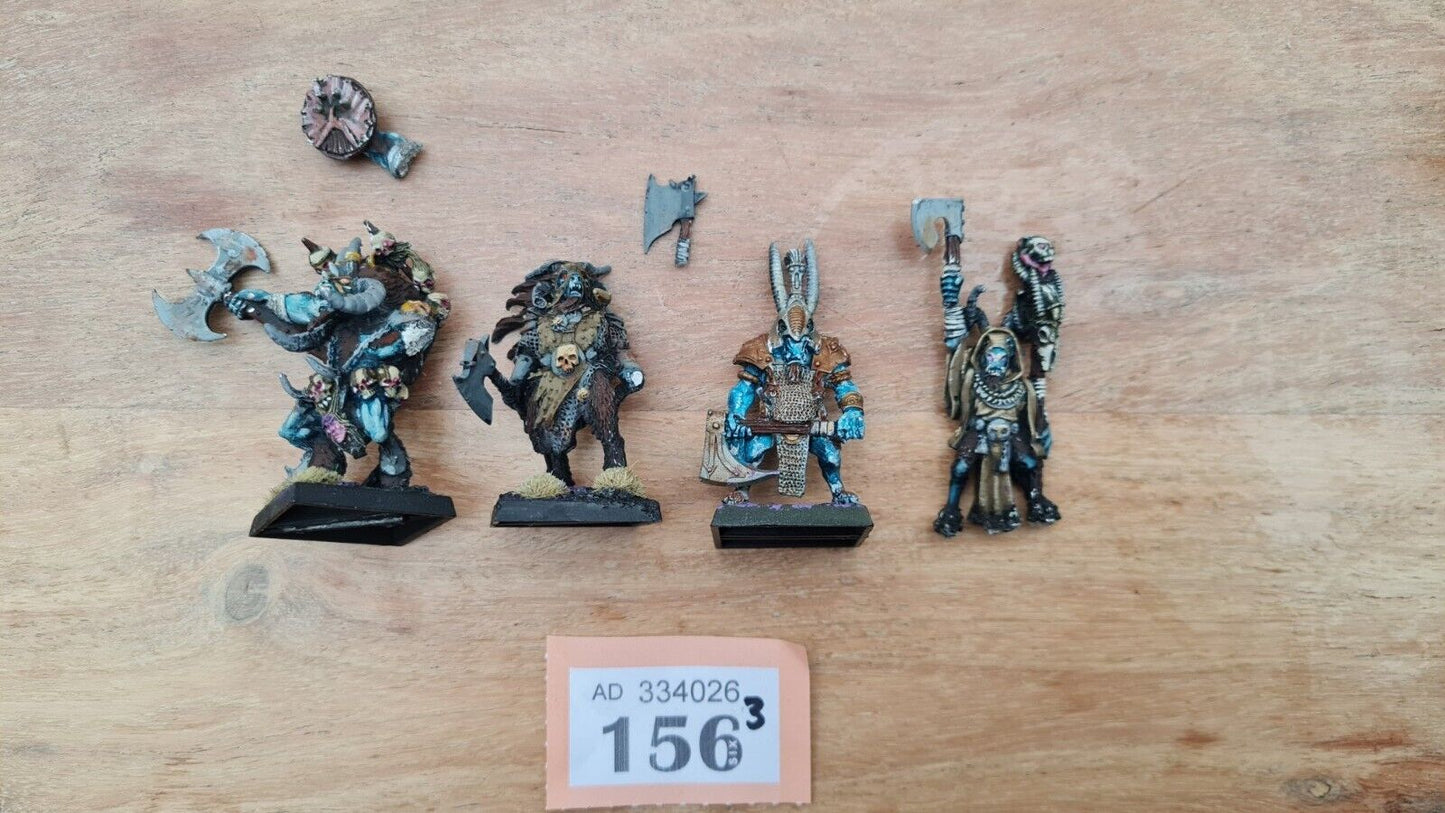 Warhammer Beastmen Characters X 4 3 Metal 1 Finecast