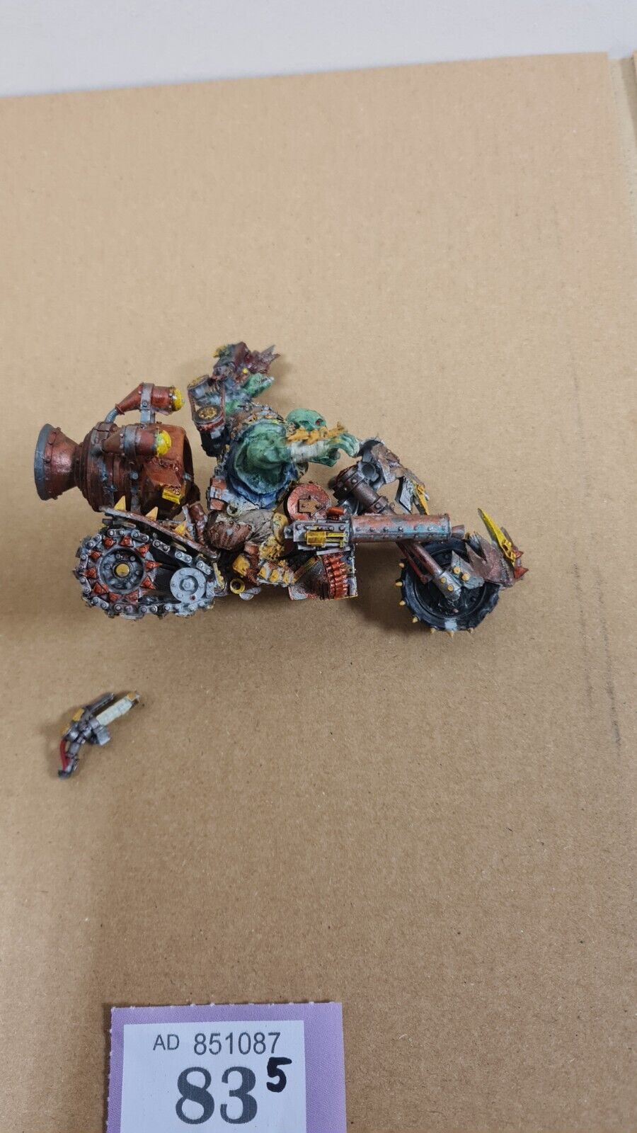 Warhammer 40k Forgeworld Ork Boss On Warbike Nicely Painted