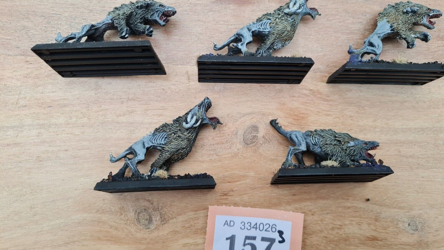 Warhammer Beastmen Warhounds X 5 Metal Oop