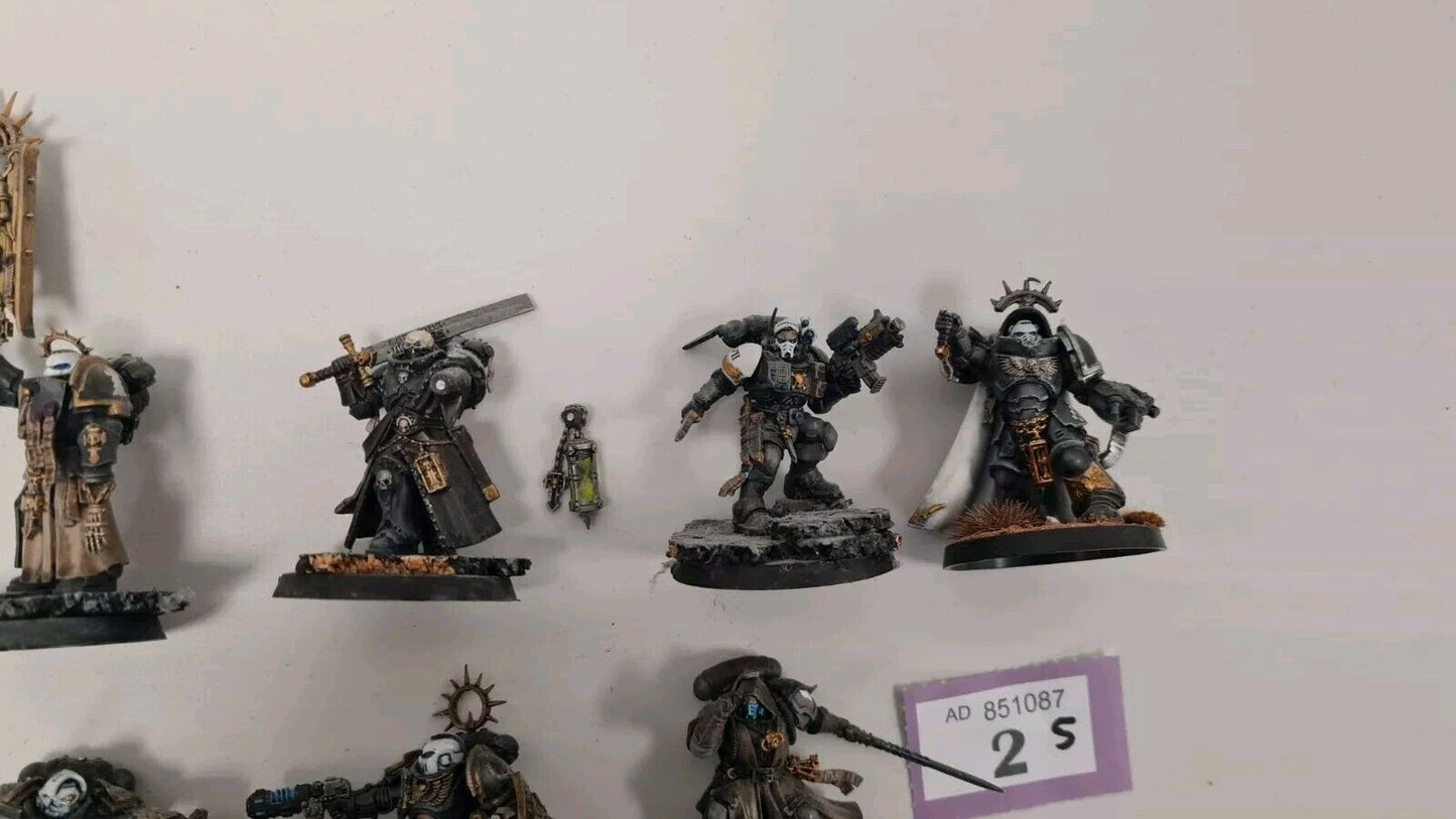 Warhammer 40k Space Marine Characters X 7 Painted