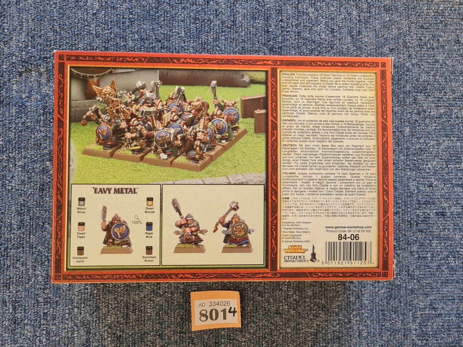 Warhammer Fantasy  Dwarf Warriors Oop Box