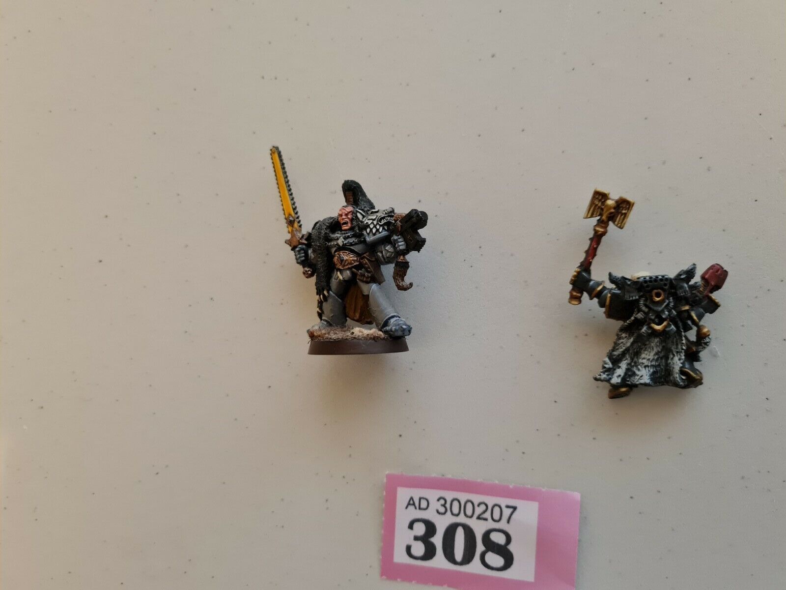 Warhammer 40k Space Wolfs Ragnar Blackmane + Ulrik The Slayer Nicely Painted met