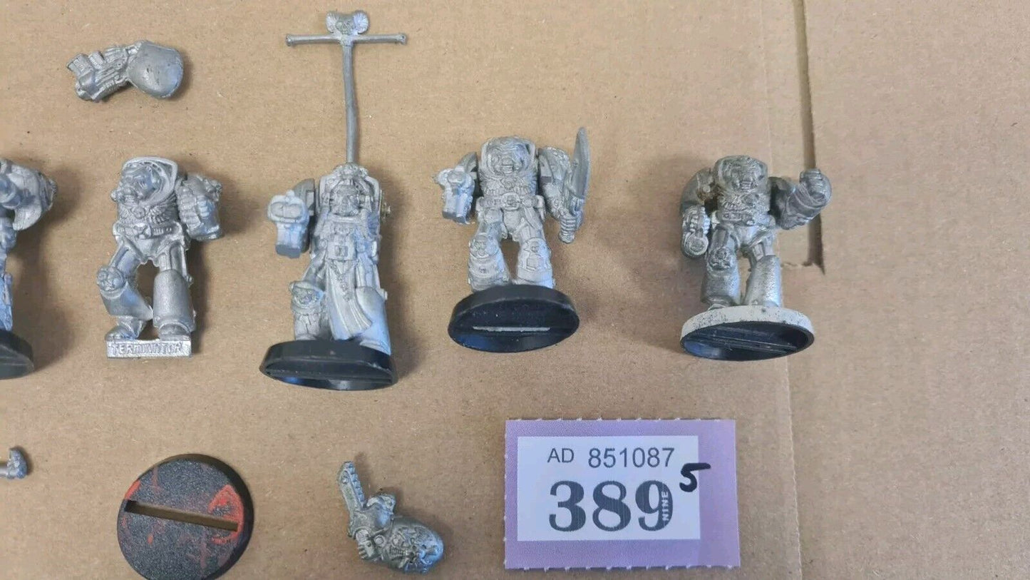 Warhammer 40k Space Marine Terminators X 5 Metal Oop