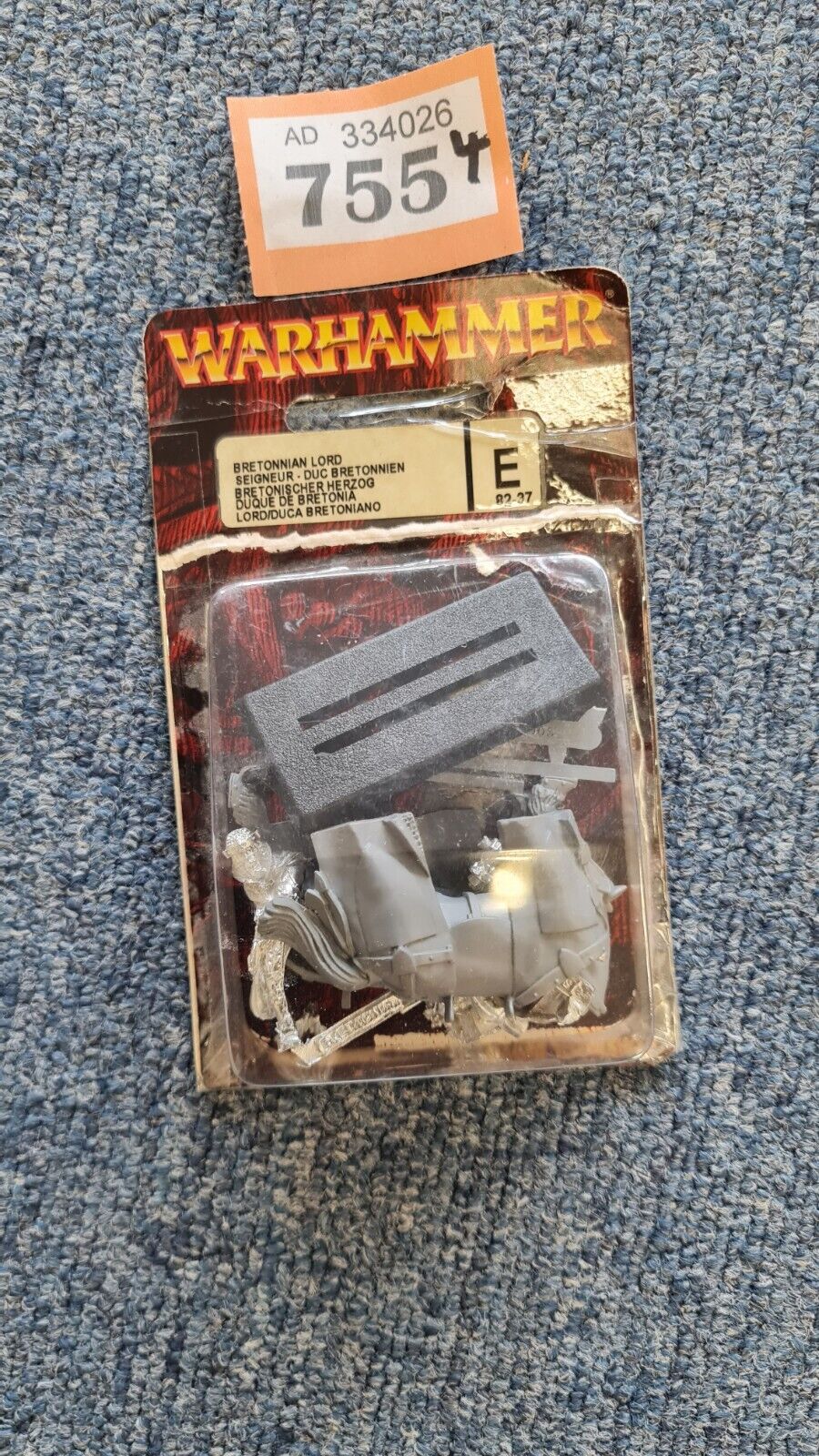 Warhammer Fantasy Bretonnian Lord With Axe Blister Pack