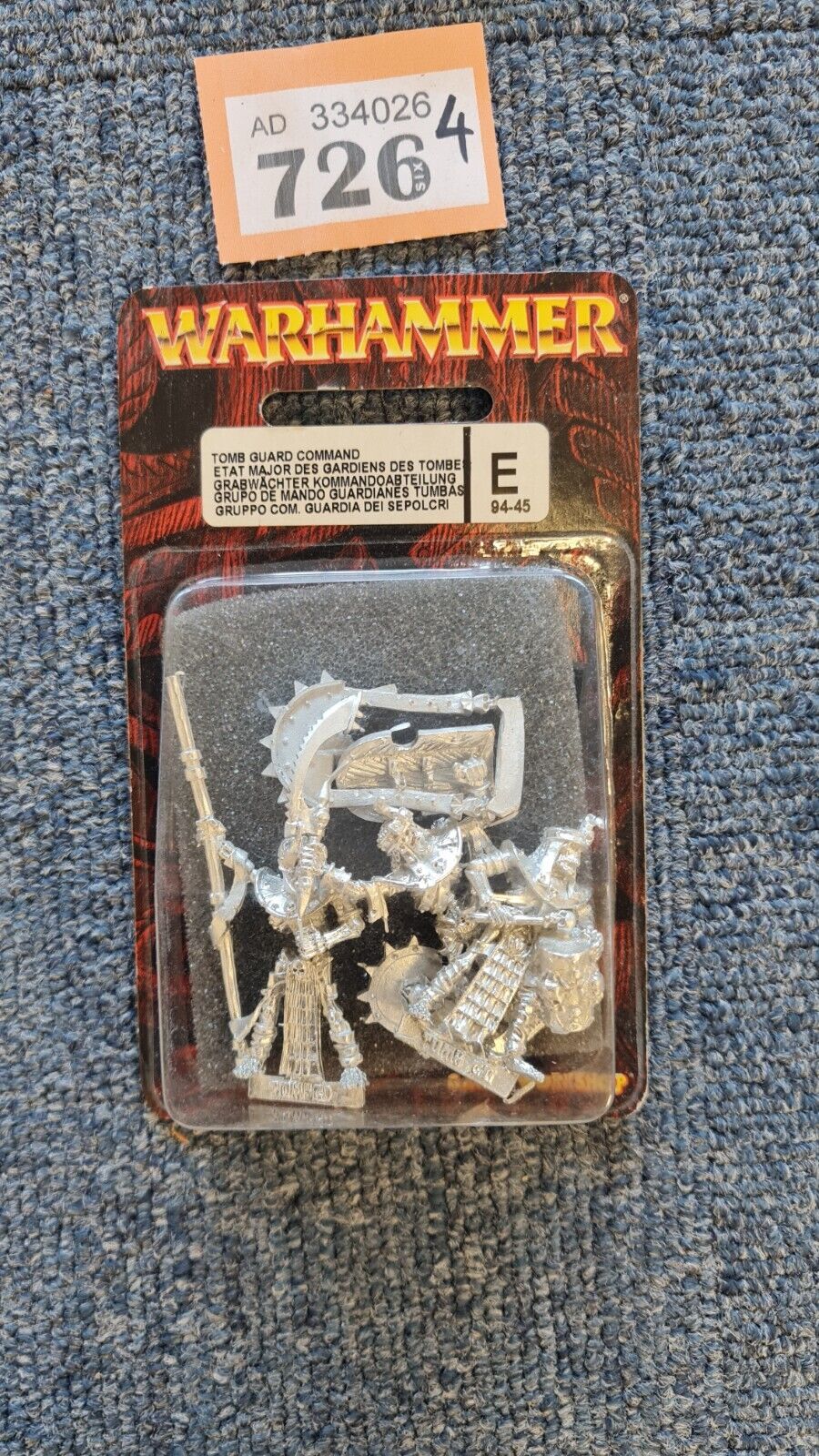 Warhammer Fantasy Tomb Guard Commanf Metal Blister Pack