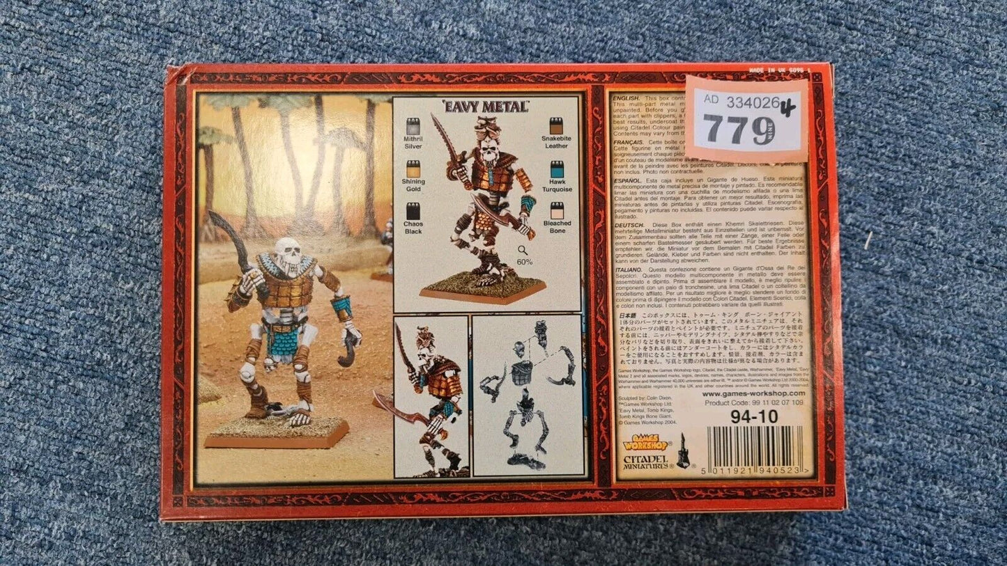 Warhammer Fantasy Tomb Kings Bone Giant Metal New In Box