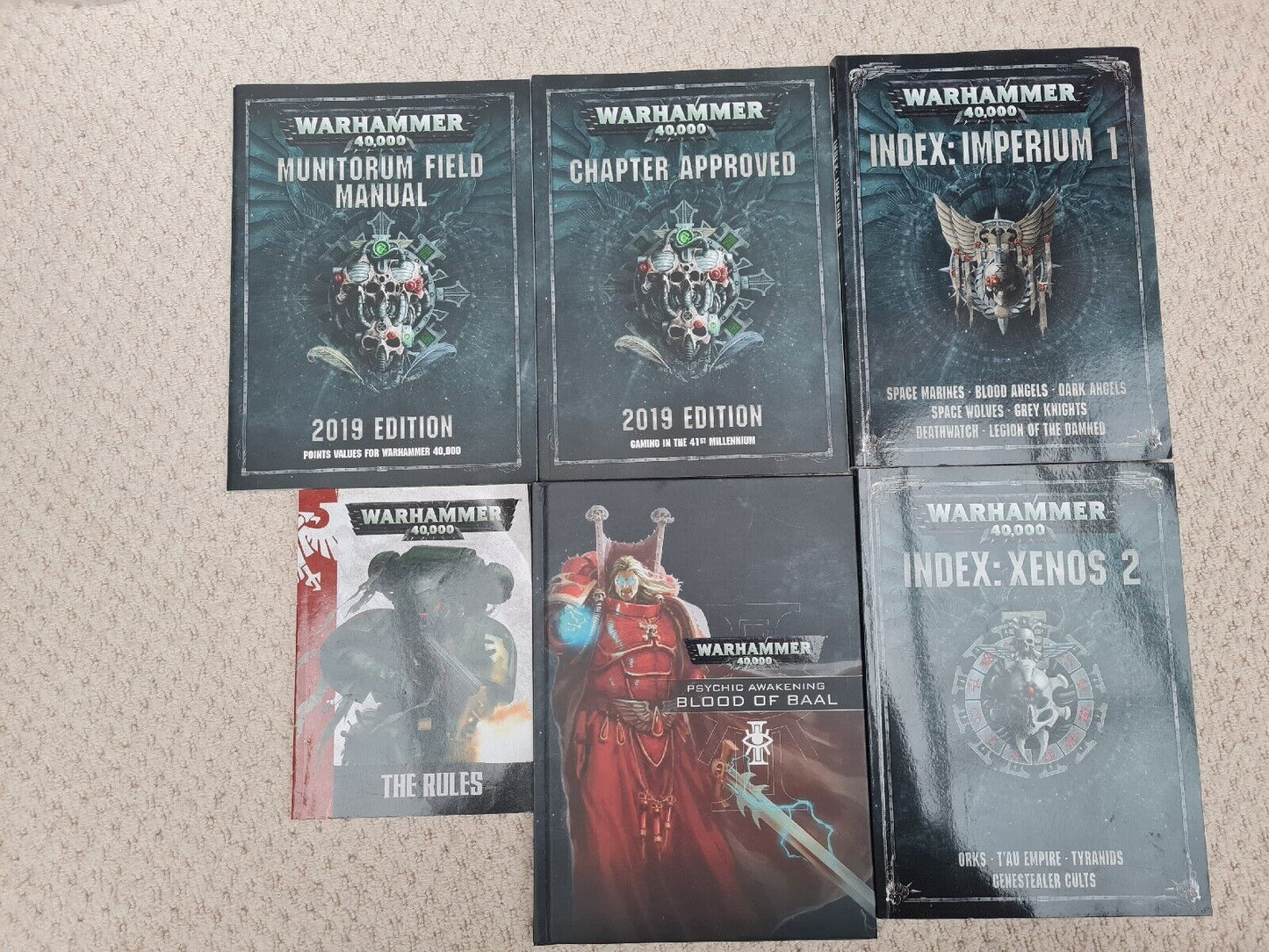 Warhammer 40k Book Collection, Blood Of Baal, Rulebook Ect..