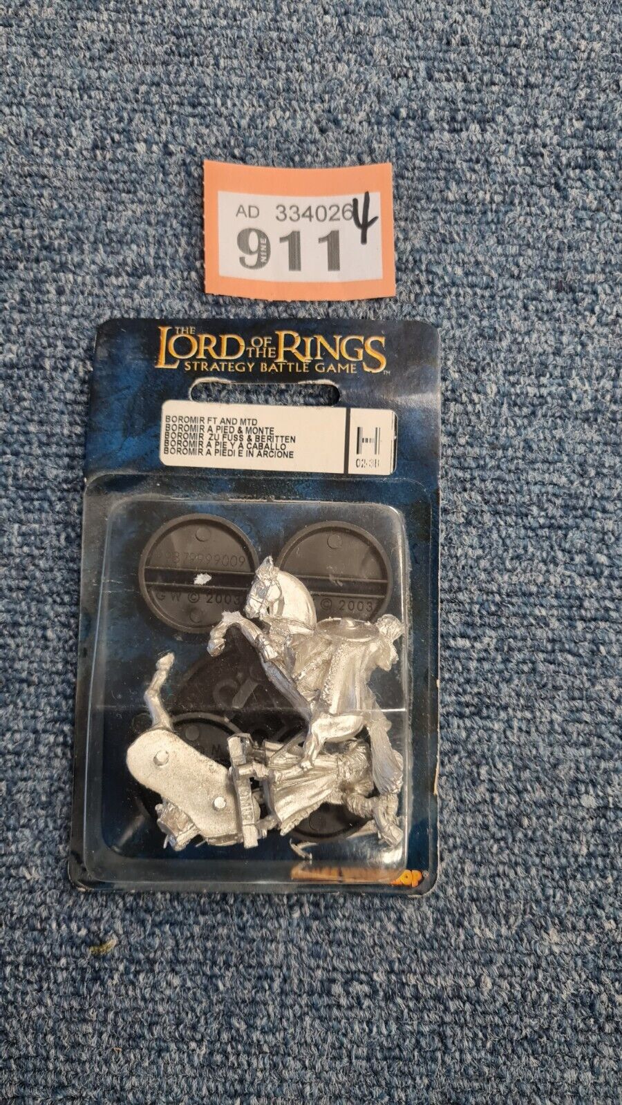 Warhammer Lotr Boromir On Foot And Mounted Blister Pack