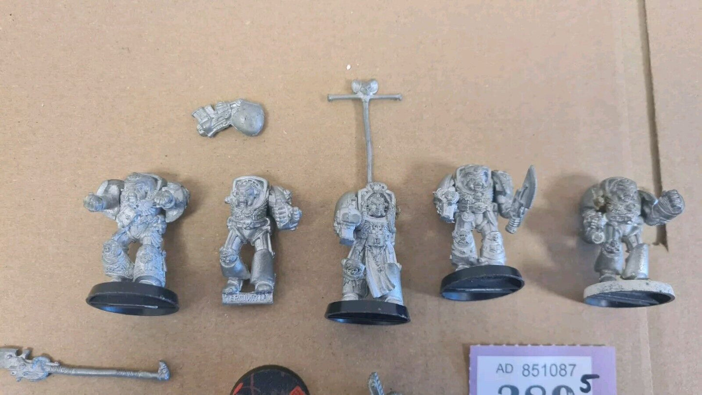 Warhammer 40k Space Marine Terminators X 5 Metal Oop