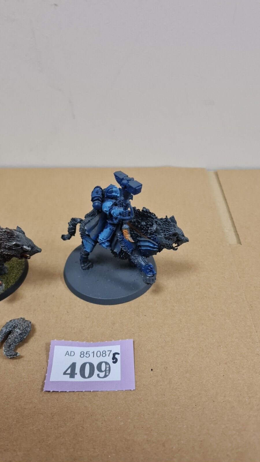 Warhammer 40k Space Marines Space Wolves Canis Wolfborn  + Iron Priest On Wolf