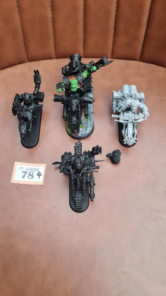 Warhammer 40k Forgeworld Ork Warboss + Nobz On Bikes