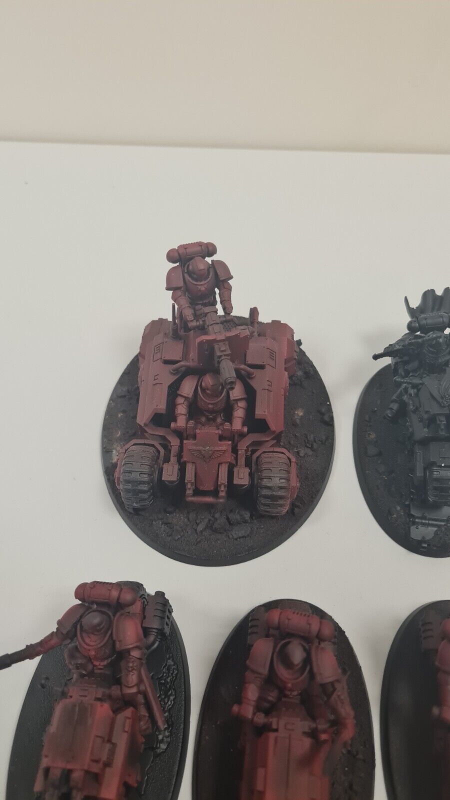 Warhammer 40k Space Maribe Atv, Chaplain On Bike + 6 Outriders