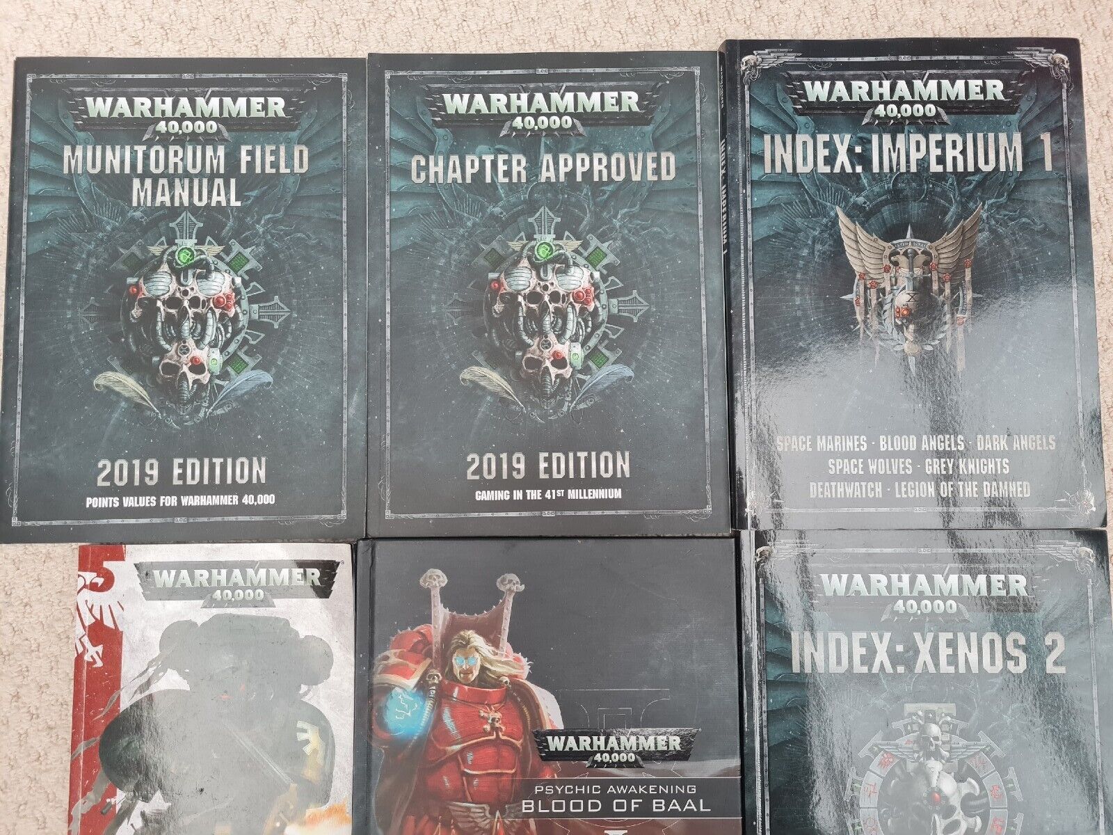 Warhammer 40k Book Collection, Blood Of Baal, Rulebook Ect..