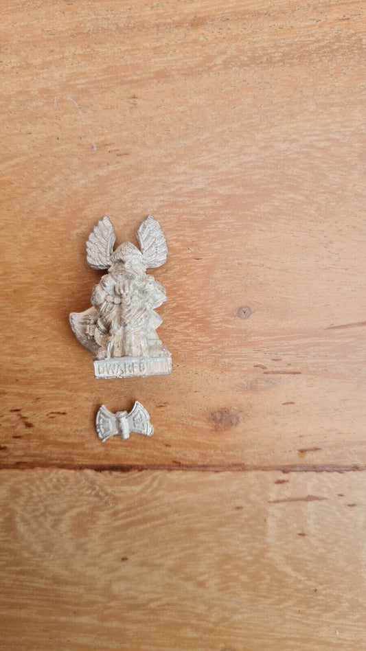 Warhammer Dwarf Lord With Winged Helmet Oop Metal