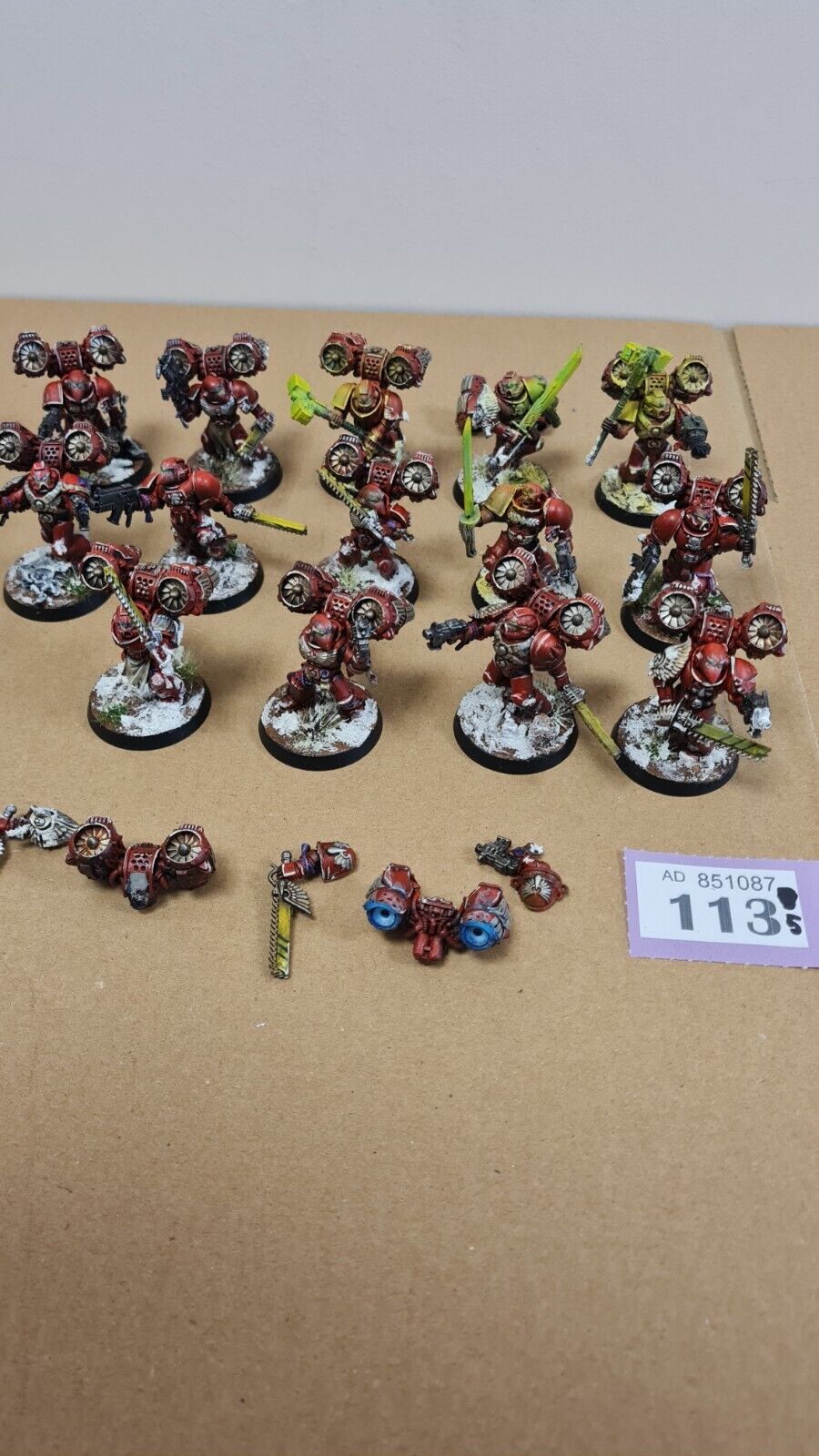 Warhammer 40k Blood Angel Assault Marines X 14 Oop Nicely Painted