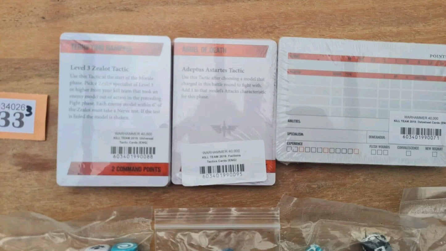 Warhammer Kill Team Dice And Tactic Cards